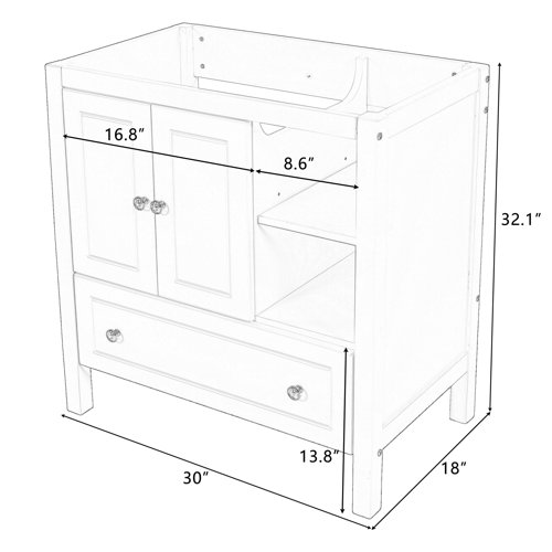 TOLOYE 30" Single Bathroom Vanity Base only Wayfair